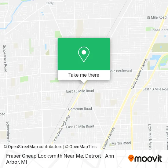Fraser Cheap Locksmith Near Me map