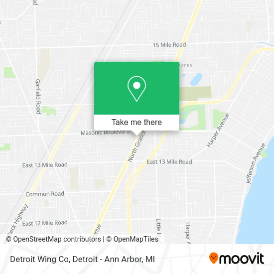 Detroit Wing Co map