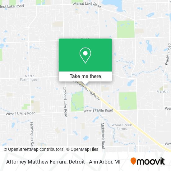 Attorney Matthew Ferrara map