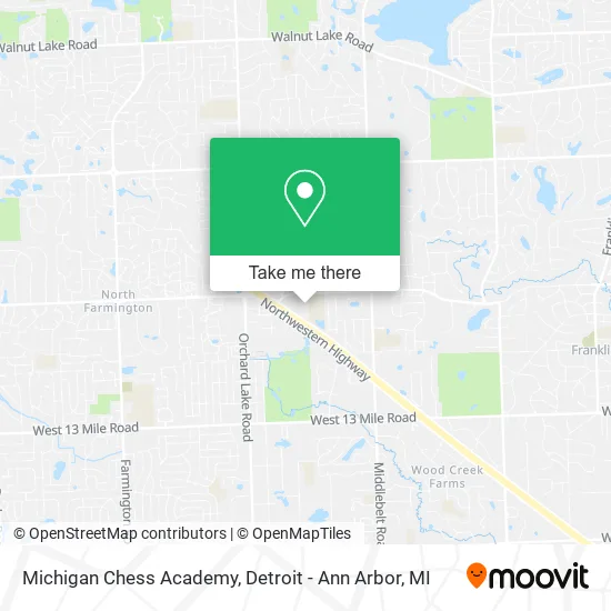 Michigan Chess Academy map