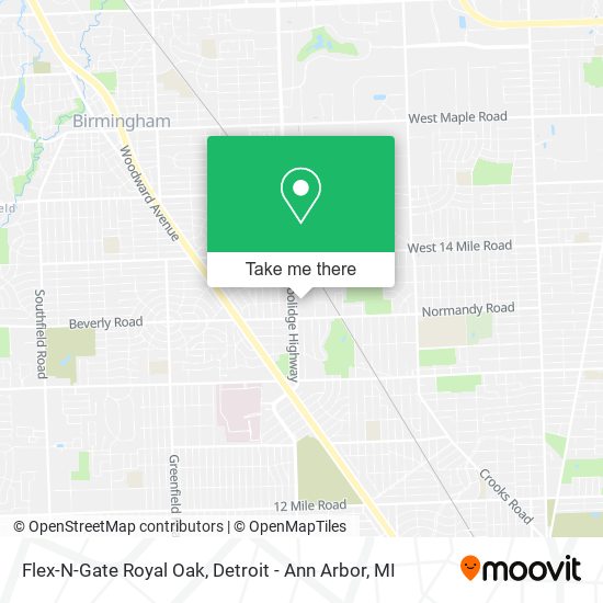 Flex-N-Gate Royal Oak map