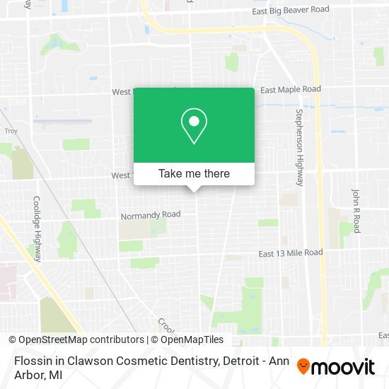Mapa de Flossin in Clawson Cosmetic Dentistry
