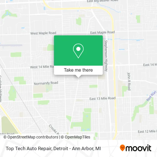 Top Tech Auto Repair map