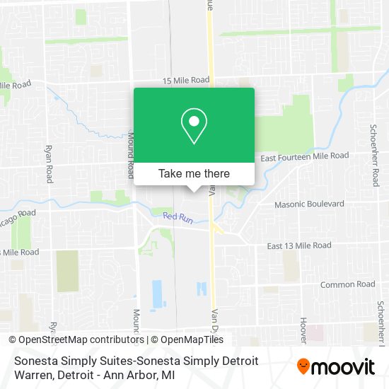 Mapa de Sonesta Simply Suites-Sonesta Simply Detroit Warren