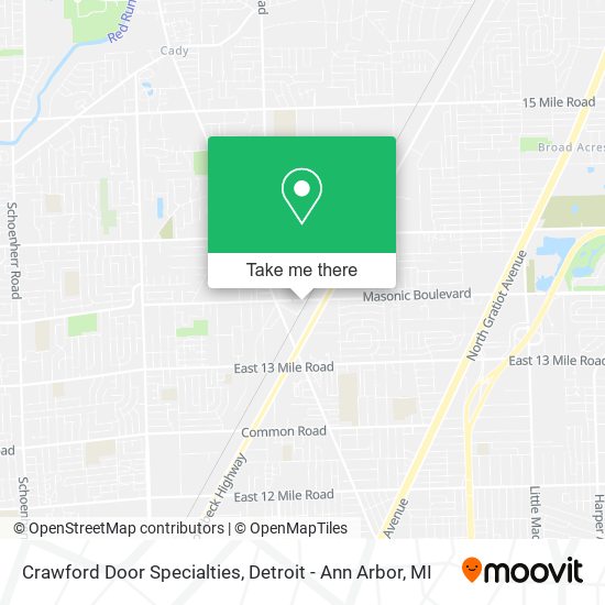 Crawford Door Specialties map