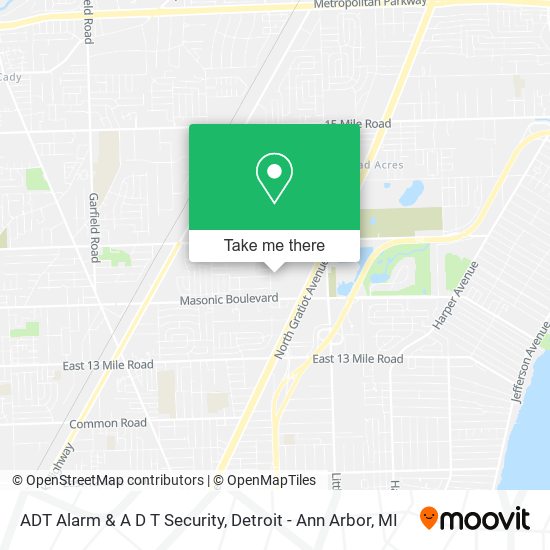 Mapa de ADT Alarm & A D T Security