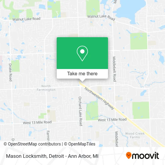 Mason Locksmith map