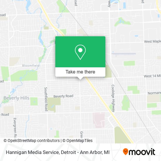 Mapa de Hannigan Media Service