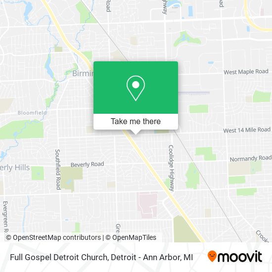 Full Gospel Detroit Church map