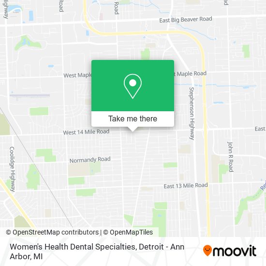 Women's Health Dental Specialties map