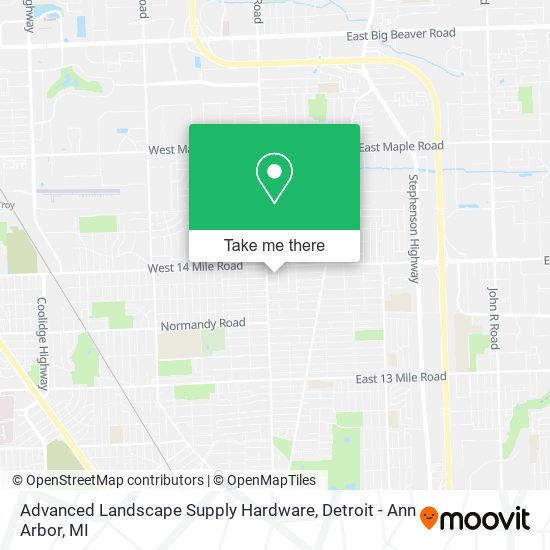 Mapa de Advanced Landscape Supply Hardware