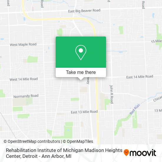 Rehabilitation Institute of Michigan Madison Heights Center map