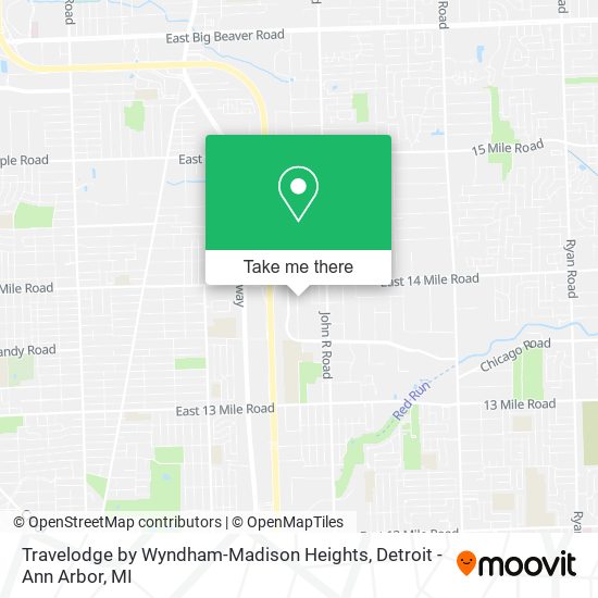 Mapa de Travelodge by Wyndham-Madison Heights
