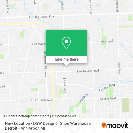 New Location - DSW Designer Shoe Warehouse map