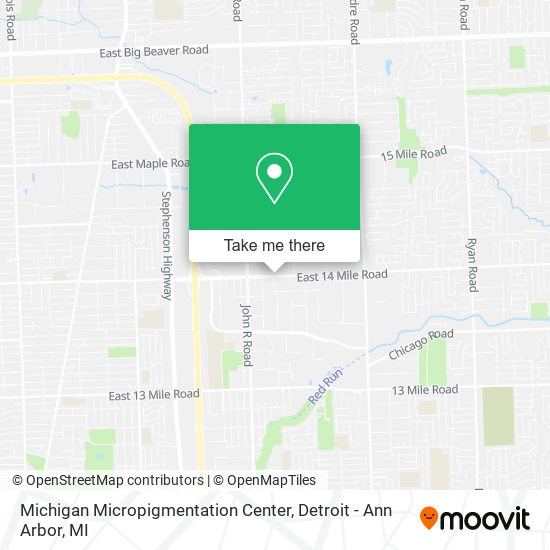 Mapa de Michigan Micropigmentation Center