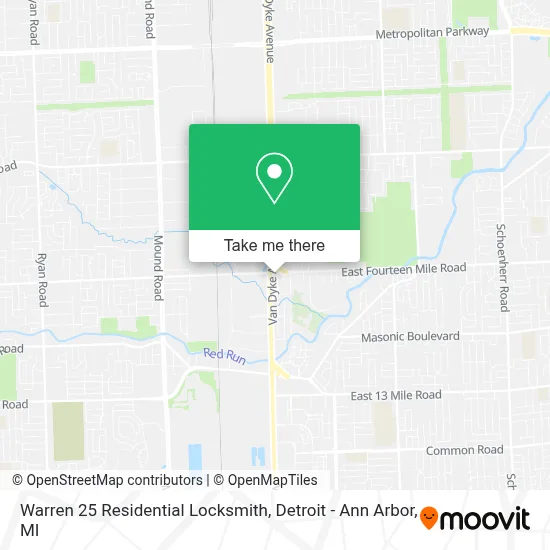 Warren 25 Residential Locksmith map