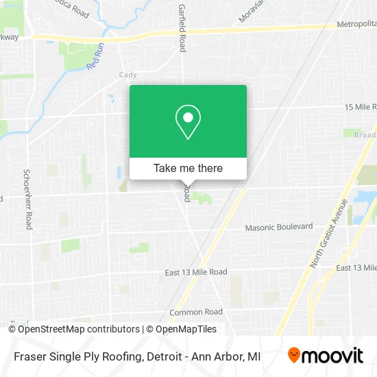 Fraser Single Ply Roofing map