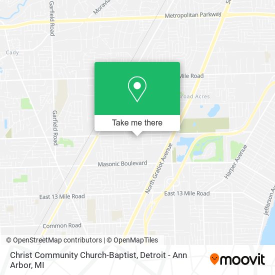 Mapa de Christ Community Church-Baptist
