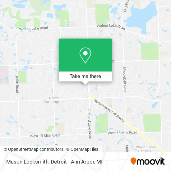 Mason Locksmith map