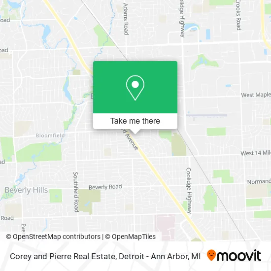 Corey and Pierre Real Estate map