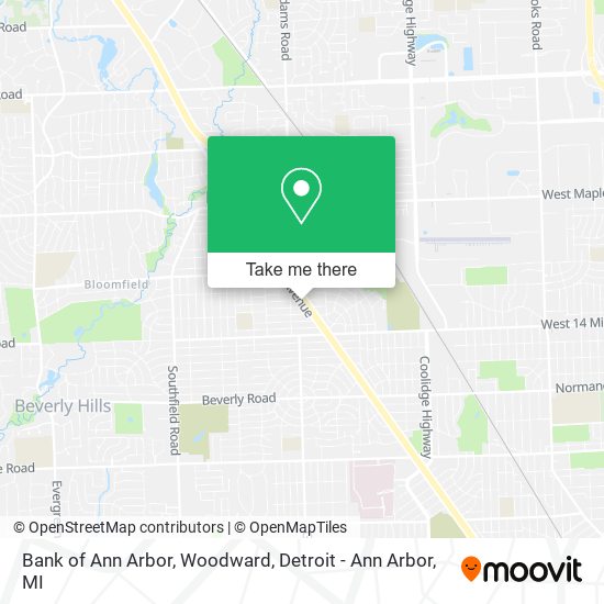Bank of Ann Arbor, Woodward map