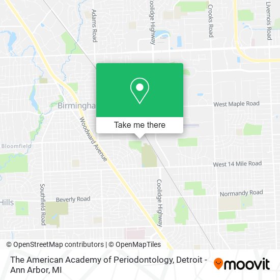 The American Academy of Periodontology map
