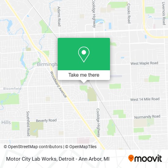 Mapa de Motor City Lab Works