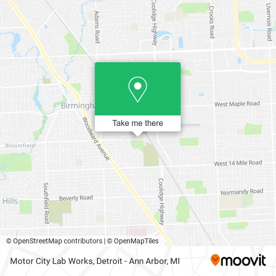 Motor City Lab Works map