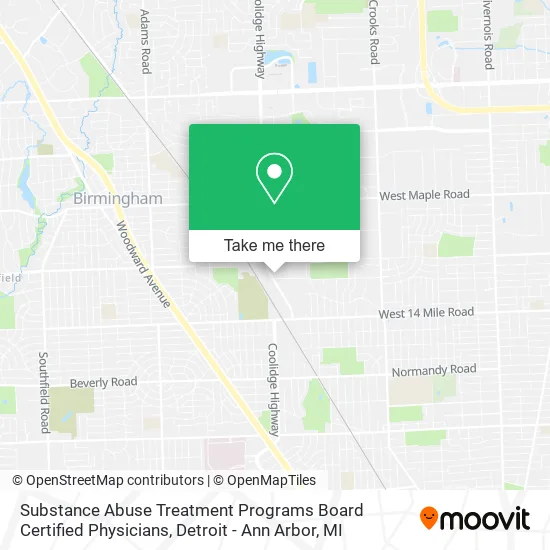 Substance Abuse Treatment Programs Board Certified Physicians map