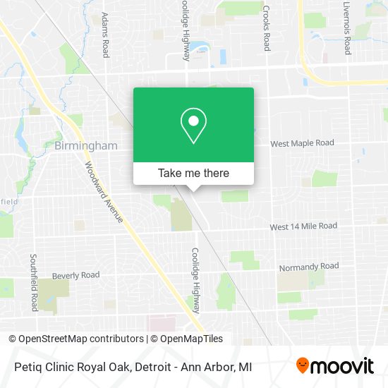 Petiq Clinic Royal Oak map