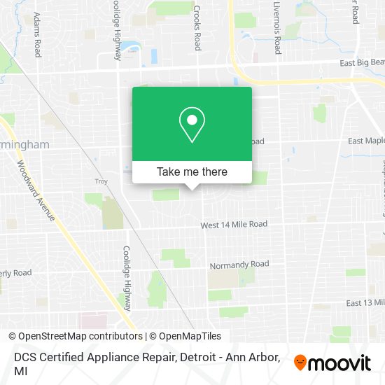 DCS Certified Appliance Repair map