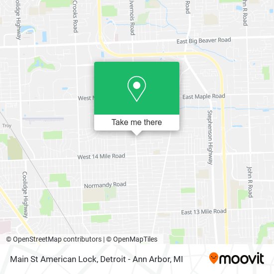 Main St American Lock map