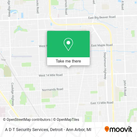 A D T Security Services map