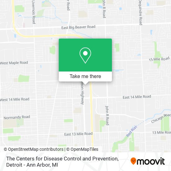 The Centers for Disease Control and Prevention map