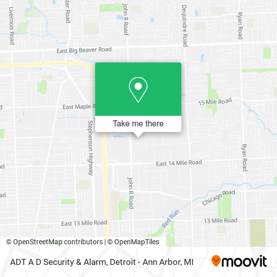 Mapa de ADT A D Security & Alarm