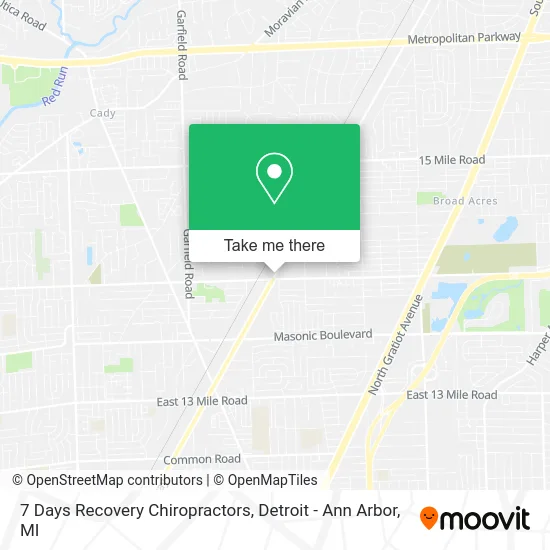 7 Days Recovery Chiropractors map