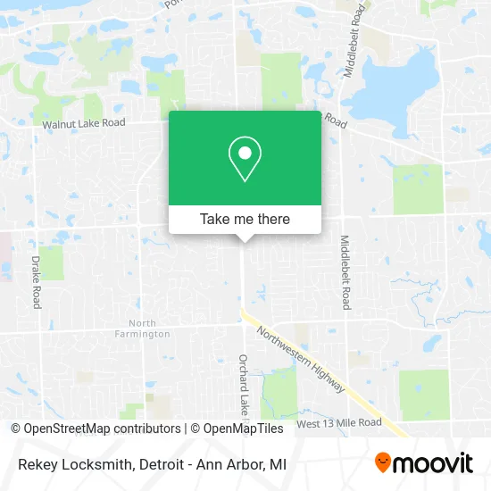 Rekey Locksmith map