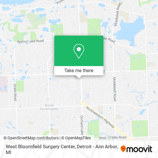 Mapa de West Bloomfield Surgery Center