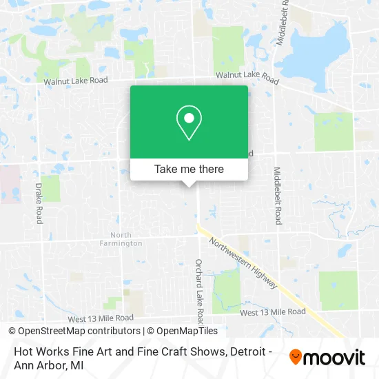 Hot Works Fine Art and Fine Craft Shows map