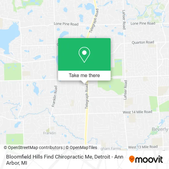 Bloomfield Hills Find Chiropractic Me map