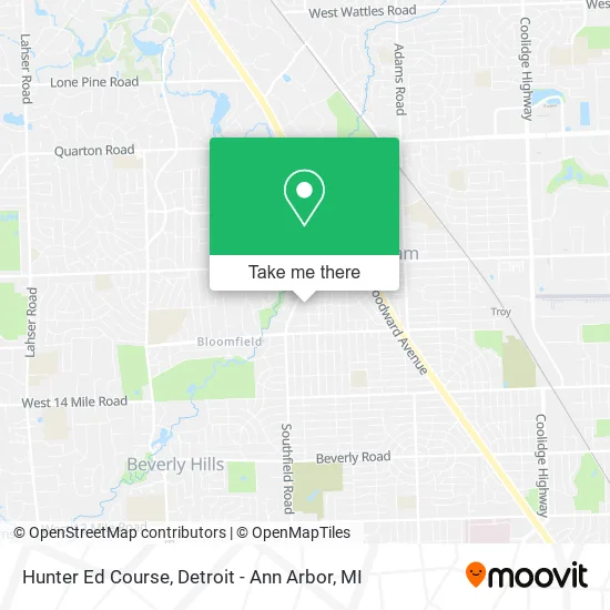 Hunter Ed Course map
