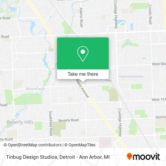 Tinbug Design Studios map