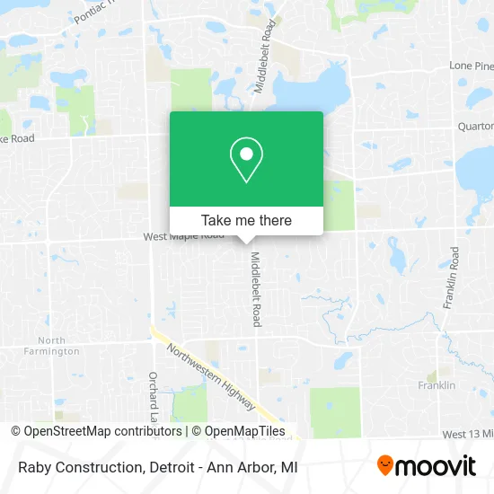 Raby Construction map