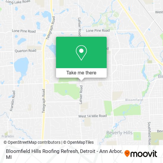 Bloomfield Hills Roofing Refresh map