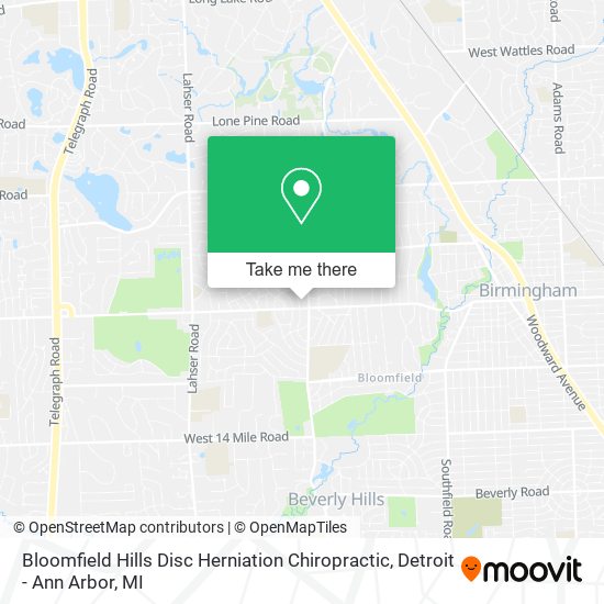 Bloomfield Hills Disc Herniation Chiropractic map