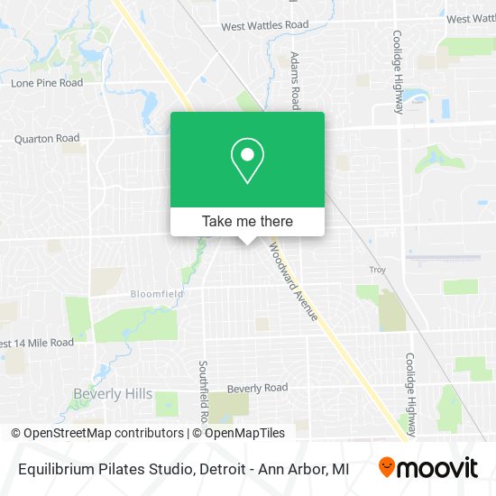 Equilibrium Pilates Studio map