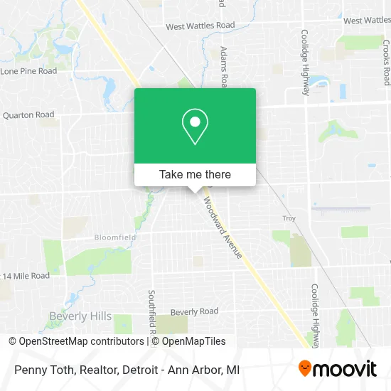 Penny Toth, Realtor map