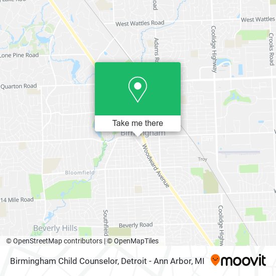 Birmingham Child Counselor map