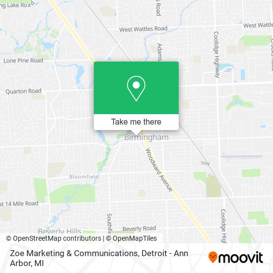 Zoe Marketing & Communications map