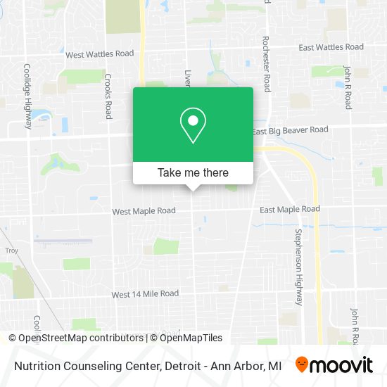 Mapa de Nutrition Counseling Center